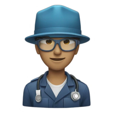 further education in paramedics style with a hat  sticker