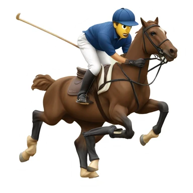 Polo player on a polo horse sticker