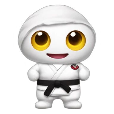 Worm in a Jiu-Jitsu gi sticker