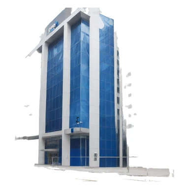 chase logo modern building, blue and white building with chase logo sticker