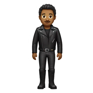 Biker in leather sticker