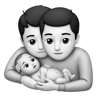 Newborn B&W with male sticker