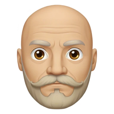 Mace Tyrell from game of thrones, have mustache and beard, half bald sticker