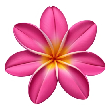 frangipani flower, hot pink sticker