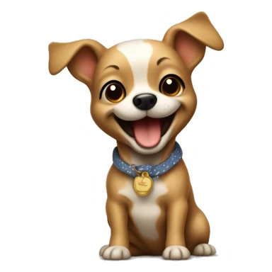 Here's the image of the cheerful small dog dressed in a vintage outfit, leading a fun meeting with people clapping around. Let me know if you'd like any adjustments! sticker