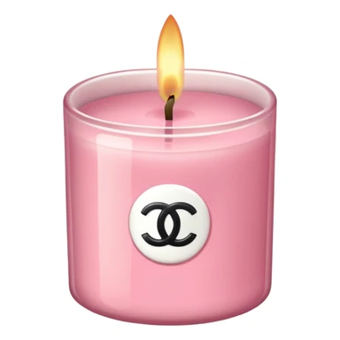 Soft pink Chanel candle sticker