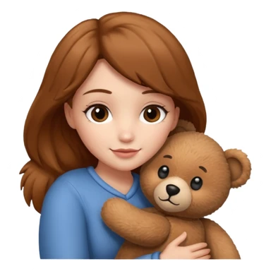 Woman loving a bear sticker
