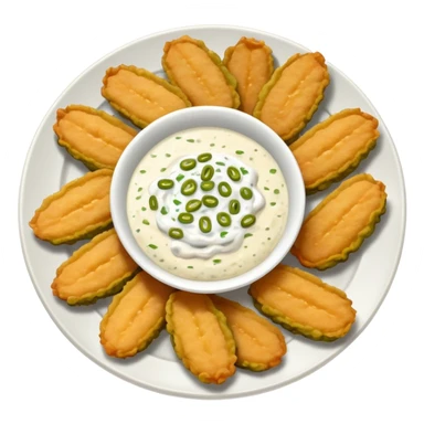 Plate of fried pickles  sticker