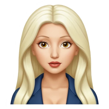 Christina Aguilera with long platinum blonde hair  sticker