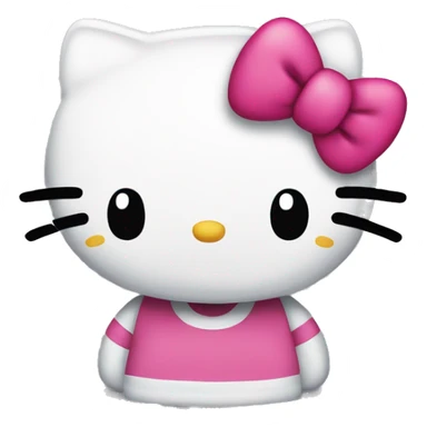 Emoji hello kitty sad 100x100 pixels sticker