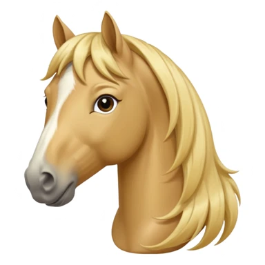 horse with long blonde hair sticker
