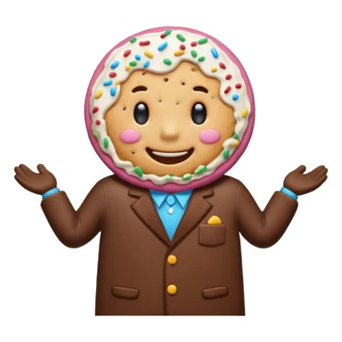 Frosted Cookie Man with sprinkles sticker