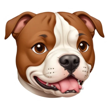muscular Staffordshire Bull Terrier dog with short coat, broad head, and strong jaw sticker