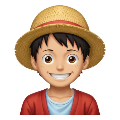 Luffy from one piece smiling  sticker