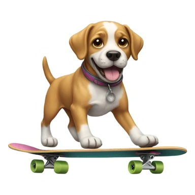 Dog riding a skateboard  sticker