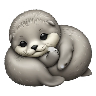 baby Seal sleeping sticker