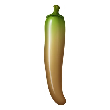 Light-brown ombre skinny long pickle with white paint dripping sticker