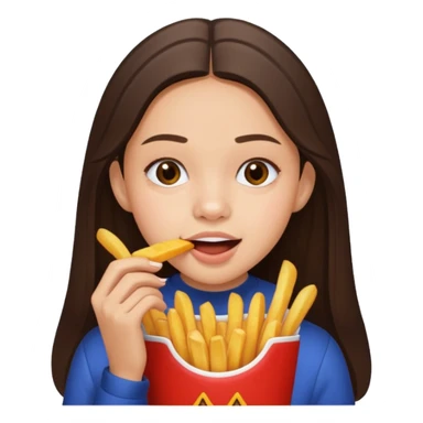 olivia rodrigo munching fries sticker