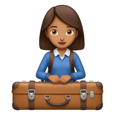 brown girl traveling sticker