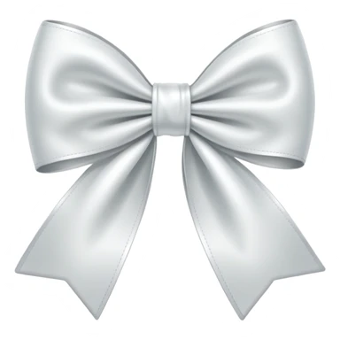 white satin bow, simple, elegant sticker