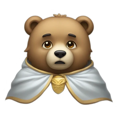 Sad heavenly bear of power sticker