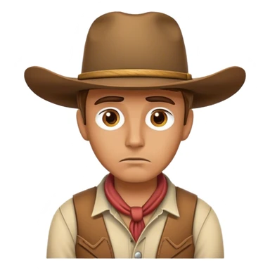 Sad cowboy sticker