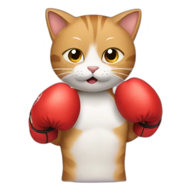 cat boxing sticker