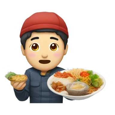 coreano che mangia pannocchie sticker