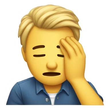 Emoji doing facepalm sticker