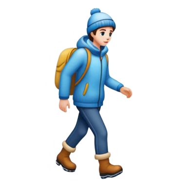 Walking in snow sticker