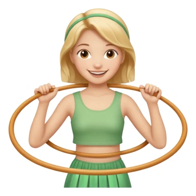 2 hula hoops with girl sticker