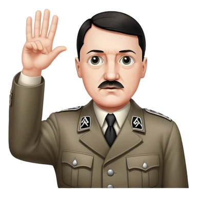 Hitler doing nazi salute  sticker