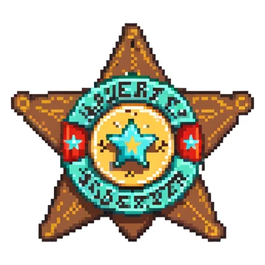 Sheriff-style star badge with MODERATOR text sticker