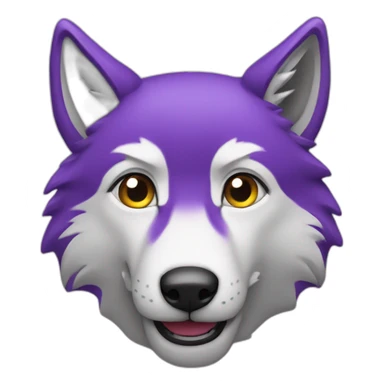 Un loup violet  sticker