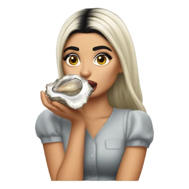 Kylie Jenner eating an oyster sticker