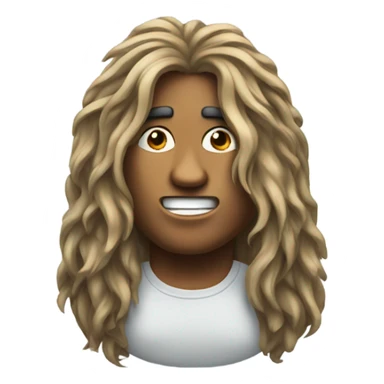 The rock with hair sticker