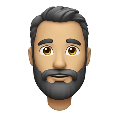 Homme chauve avec une barbe sticker