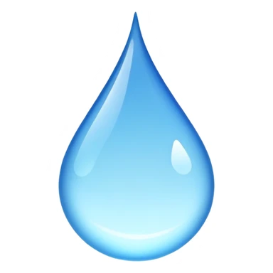 shiny blue water droplet sticker