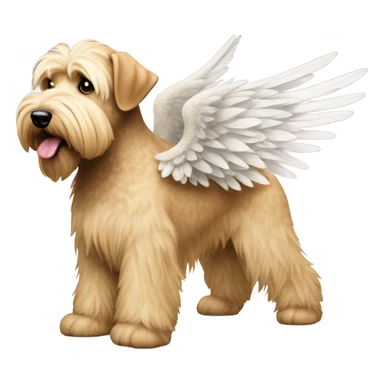Wheaten terrier with wings sticker