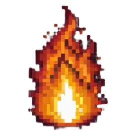 long horizontal fire flame sticker