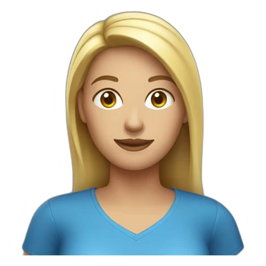 HR manager woman wearing blue t-shirt sticker