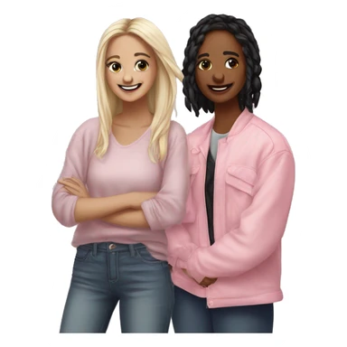 yes. can you please create an emoji art based on these two 🌸✨. Me and my girlfriend associate each with ourselves. me being the later, her being the former. I want it to be a simple blend of our emojis.  sticker
