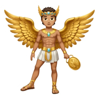 hermes greek god gold wing sandals sticker