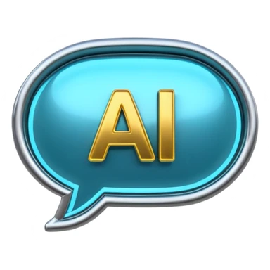  AI letters inside a speech bubble sticker