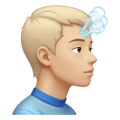 blowing air from this mouth in side angle, the air should be visible  sticker