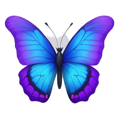 Blue and purple butterfly sticker