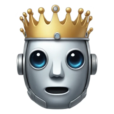 robot-head-with-crown sticker