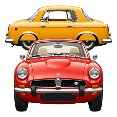 1978 Mgb gt siren red buiscit interior chrome bumper sticker