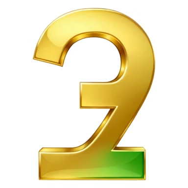 number 7 in golden and green shadows sticker