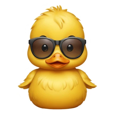 Baby duck with sunglasses sticker